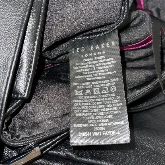 Ted Baker London Faydell Pleather Belted Trousers Sz. 6 - Picture 15 of 15